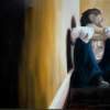 Thinking - Oil On Canvas Paintings - By Peter Seminck, Impressionism Painting Artist